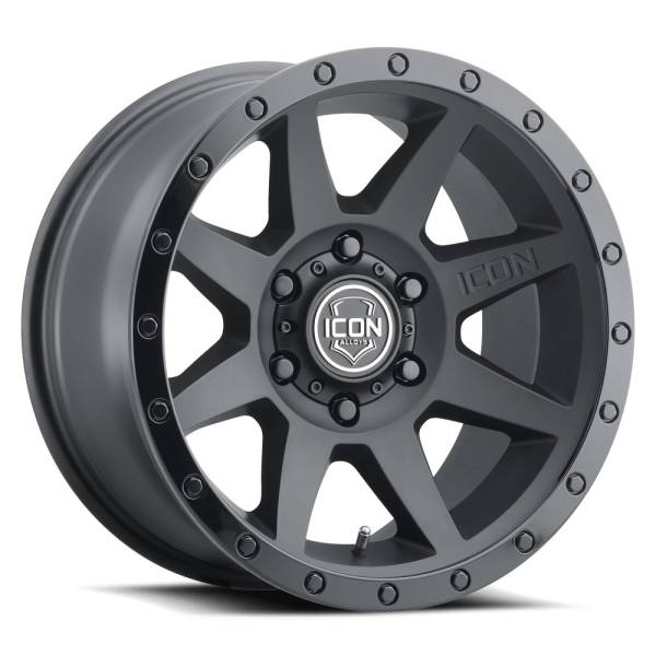 ICON Alloys - ICON ALLOYS REBOUND DBL BLK - 17 X 8.5 / 6 X 5.5 / 25MM / 5.75" BS - 1817859057DB - Image 1