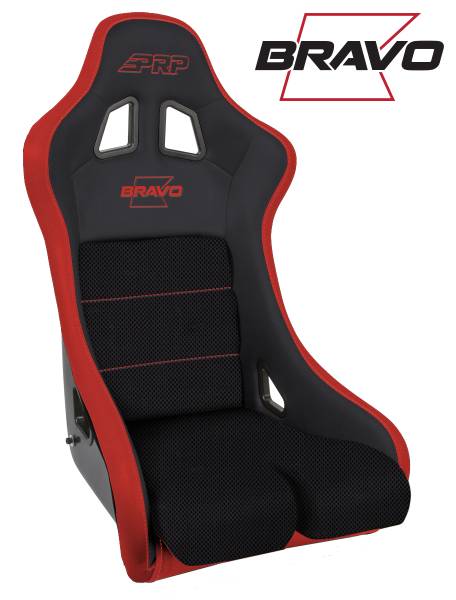 PRP Seats - PRP Bravo Composite Seat- Black/Red (PRP Red Outline/Bravo Red- Red Stitching) - A4502-237 - Image 1