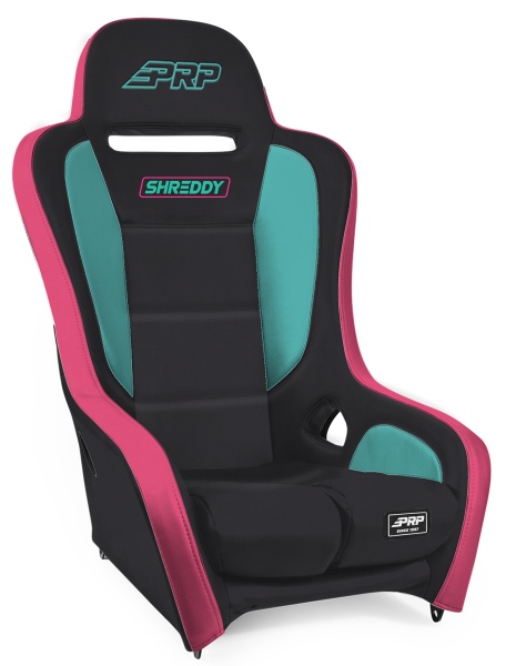 PRP Seats - PRP ShReddy Podium Suspension Seat - Black- Pink / Teal - SHRDYA9101-02 - Image 1