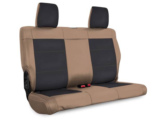 PRP Seats - PRP 07-10 Jeep Wrangler JK Rear Seat Covers/2 door - Black/Tan - B017-04 - Image 1