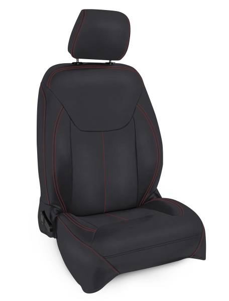 PRP Seats - PRP 13-18 Jeep Wrangler JK Front Seat Covers/2 door or 4 door (Pair) - Black with Red Stitching - B022-01 - Image 1