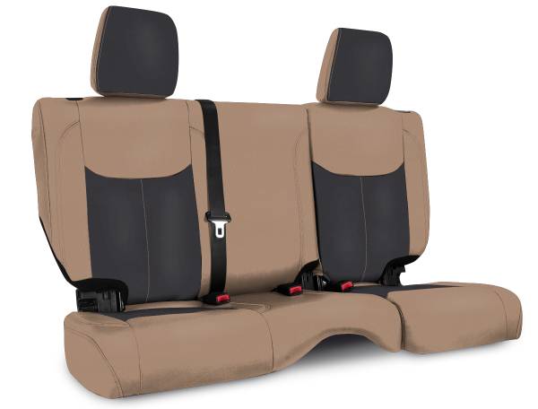 PRP Seats - PRP 13-18 Jeep Wrangler JK Rear Seat Cover/2 door - Black/Tan - B023-04 - Image 1