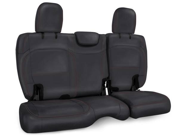 PRP Seats - PRP 2018+ Jeep Wrangler JL/2 door Rear Bench Cover - Black with Red Stitching - B041-01 - Image 1