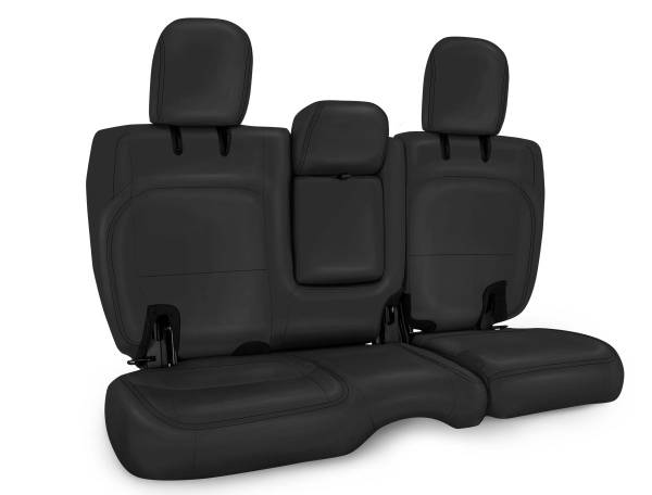PRP Seats - PRP 2018+ Jeep Wrangler JLU/4 door Rear Bench Cover with Leather Interior - All Black - B044-02 - Image 1