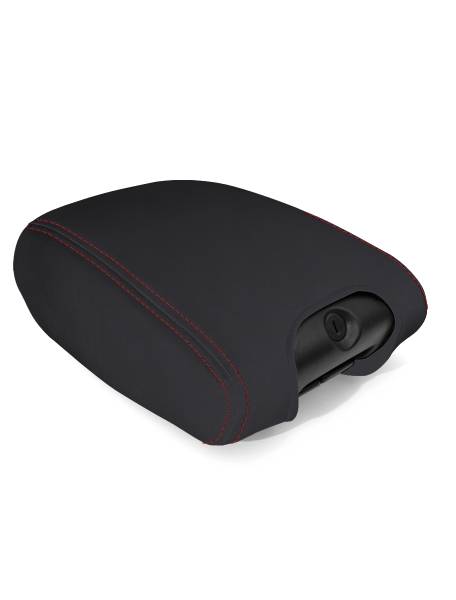 PRP Seats - PRP 11-18 Jeep Wrangler JK/JKU Center Console Cover - Black with Red Stitching - B104-01 - Image 1