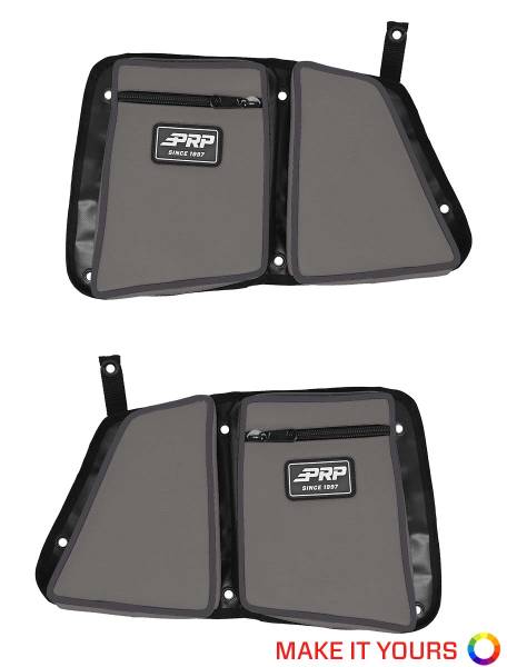 PRP Seats - PRP Rear Door Bags with Knee Pads for Polaris RZR (Pair), Custom - E40-Cust - Image 1