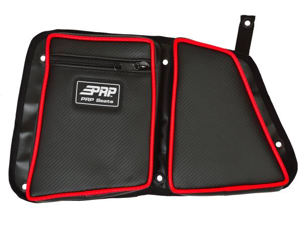 PRP Seats - PRP Polaris RZR Rear Door Bag with Knee Pad for Polaris RZR (Driver Side)- Red - E40-214 - Image 1
