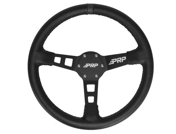 PRP Seats - PRP Deep Dish Leather Steering Wheel- Black - G110 - Image 1