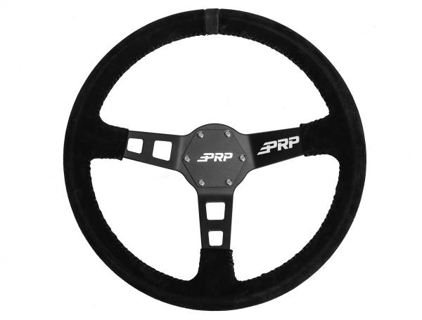 PRP Seats - PRP Deep Dish Suede Steering Wheel- Black - G120 - Image 1