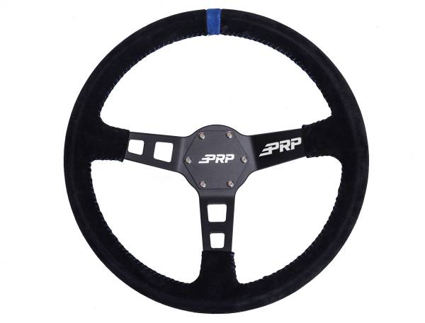 PRP Seats - PRP Deep Dish Suede Steering Wheel- Blue - G121 - Image 1