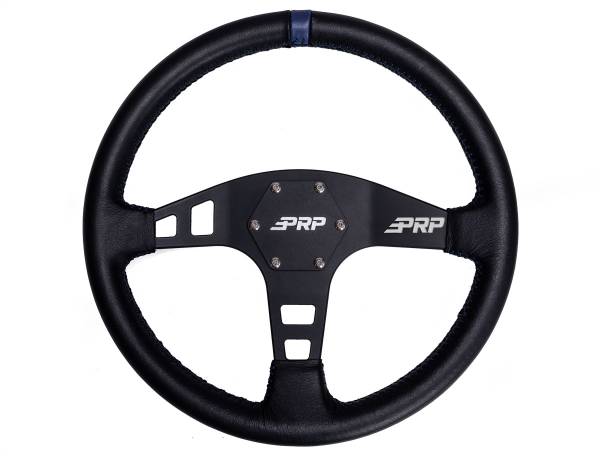 PRP Seats - PRP Flat Leather Steering Wheel- Blue - G211 - Image 1
