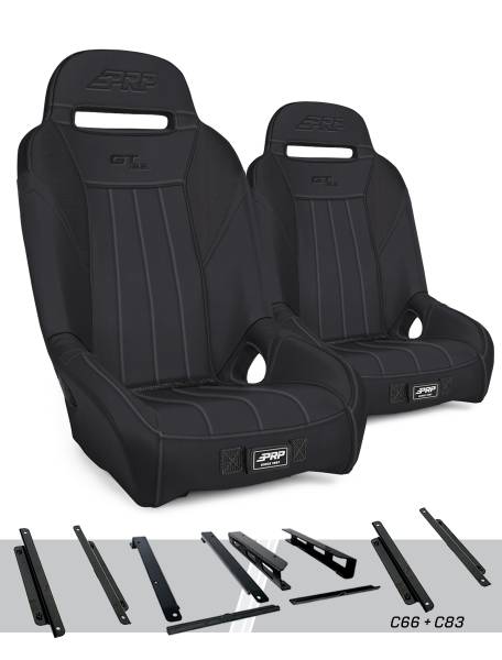 PRP Seats - PRP GT/S.E. Suspension Seats Kit for Can-Am Maverick X3 (Pair), Black - A5701-PORXP-C86-201 - Image 1
