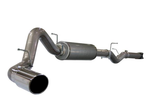 aFe Power - aFe Power Large Bore-HD 4 IN 409 Stainless Steel Cat-Back Exhaust System w/ Polished Tip GM Diesel Trucks 01-05 V8-6.6L (td) LB7/LLY - 49-44001 - Image 1