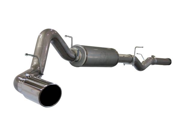 aFe Power - aFe Power Large Bore-HD 4 IN 409 Stainless Steel Cat-Back Exhaust System w/ Polished Tip GM Diesel Trucks 06-07 V8-6.6L (td) LLY/LBZ - 49-44002 - Image 1