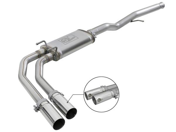 aFe Power - aFe Power Rebel Series 3 IN to 2-1/2 IN 409 Stainless Steel Cat-Back Exhaust w/ Polish Tip - 49-44098-P - Image 1