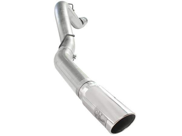 aFe Power - aFe Power ATLAS 5 IN Aluminized Steel DPF-Back Exhaust System w/Polished Tip GM Diesel Trucks 11-16 V8-6.6L (td) LML - 49-04041-P - Image 1