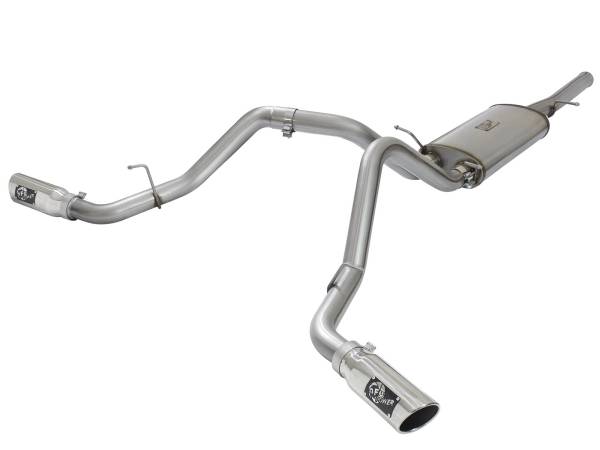 aFe Power - aFe Power MACH Force-Xp 3 IN 409 Stainless Steel Cat-Back Exhaust System w/Polished Tip GM Silverado/Sierra 1500 09-18 V6-4.3/V8-4.8/5.3L - 49-44071-P - Image 1