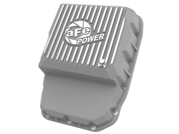 aFe Power - aFe POWER Street Series Transmission Pan Raw w/ Machined Fins Dodge Diesel Trucks 07.5-12 L6-6.7L (td) - 46-70060 - Image 1