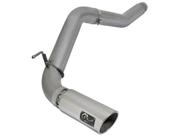 aFe Power - aFe Power Large Bore-HD 5 IN DPF-Back Stainless Steel Exhaust System w/Polished Tip Nissan Titan XD 16-19 V8-5.0L (td) - 49-46112-P - Image 1