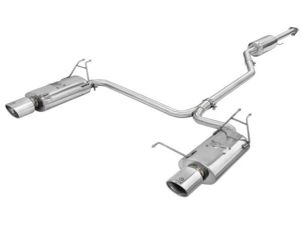 aFe Power - aFe Power Takeda 2-1/4 IN to 2 IN 304 Stainless Steel Cat-Back Exhaust w/Polished Tips Honda Accord 08-12 V6-3.5L - 49-36612 - Image 1