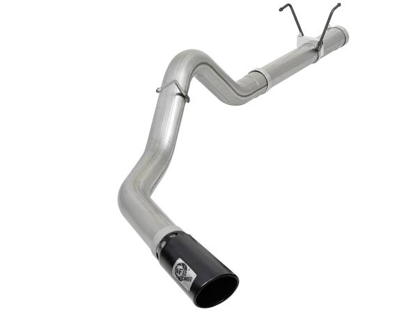 aFe Power - aFe Power Large Bore-HD 4 IN 409 Stainless Steel DPF-Back Exhaust System w/ Black Tip Dodge Diesel Trucks 07.5-12 L6-6.7L (td) - 49-42006-B - Image 1