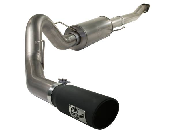 aFe Power - aFe Power MACH Force-Xp 4 IN Stainless Steel Cat-Back Exhaust System w/Black Tip Ford F-150 11-14 V6-3.5L (tt) - 49-43041-B - Image 1