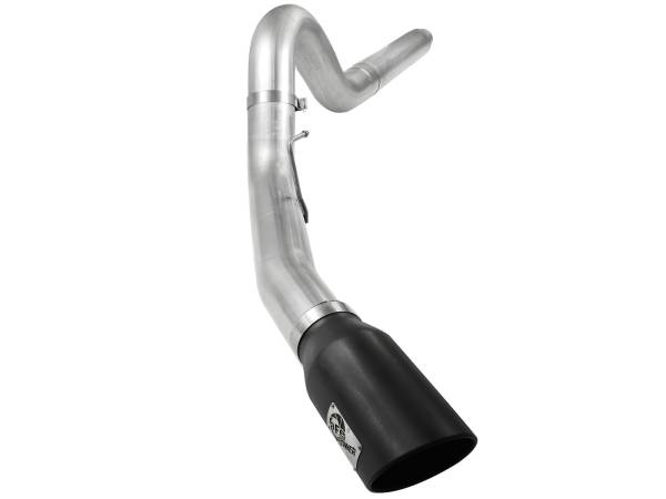 aFe Power - aFe Power ATLAS 5 IN Aluminized Steel DPF-Back Exhaust System w/Black Tip Ford Diesel Trucks 08-10 V8-6.4L (td) - 49-03054-B - Image 1