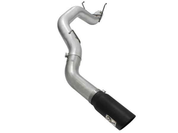 aFe Power - aFe Power Large Bore-HD 5 IN 409 Stainless Steel DPF-Back Exhaust System w/Black Tip Dodge RAM Diesel Trucks 13-18 L6-6.7L (td) - 49-42039-B - Image 1