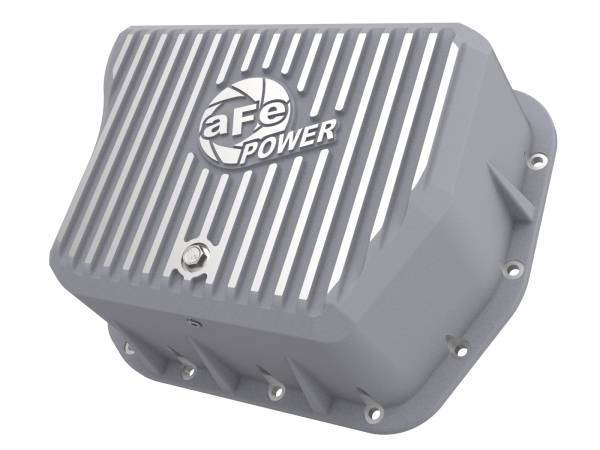 aFe Power - aFe POWER Street Series Transmission Pan Raw w/ Machined Fins Dodge Diesel Trucks 94-07 L6-5.9L (td) - 46-70050 - Image 1