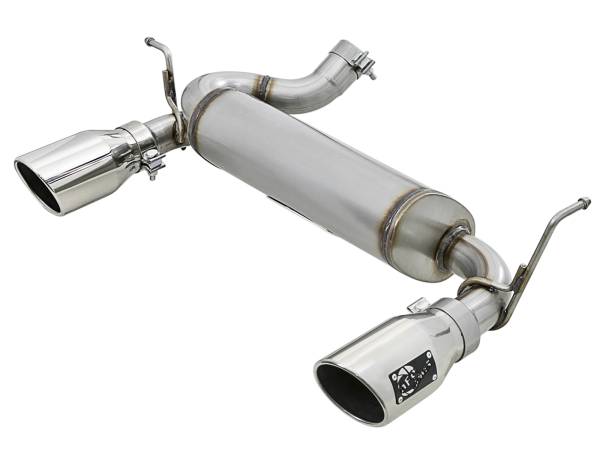 aFe Power - aFe Power Rebel Series 2-1/2 IN 409 Stainless Steel Axle-Back Exhaust w/ Polished Tips Jeep Wrangler (JK) 07-18 V6-3.6L/3.8L - 49-48061-P - Image 1