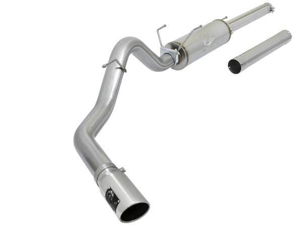 aFe Power - aFe Power Large Bore-HD 4 IN 409 Stainless Steel Cat-Back Exhaust System w/ Polished Tip Dodge Diesel Trucks 03-04 L6-5.9L (td) - 49-42005 - Image 1