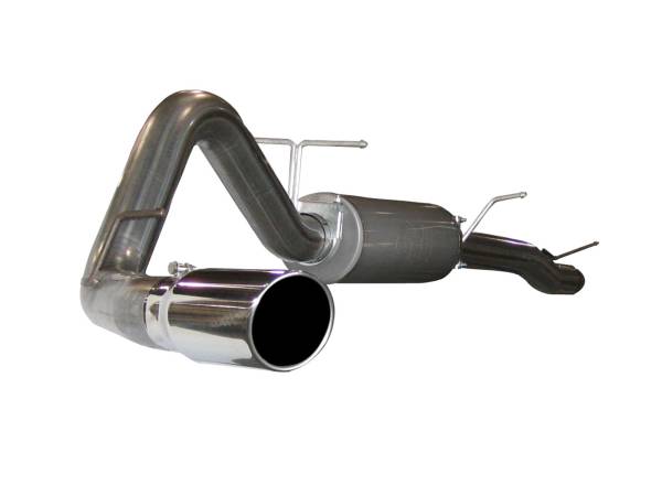 aFe Power - aFe Power Large Bore-HD 4 IN 409 Stainless Steel Cat-Back Exhaust System w/ Polished Tip Ford Diesel Trucks 03-07 V8-6.0L (td) - 49-43003 - Image 1