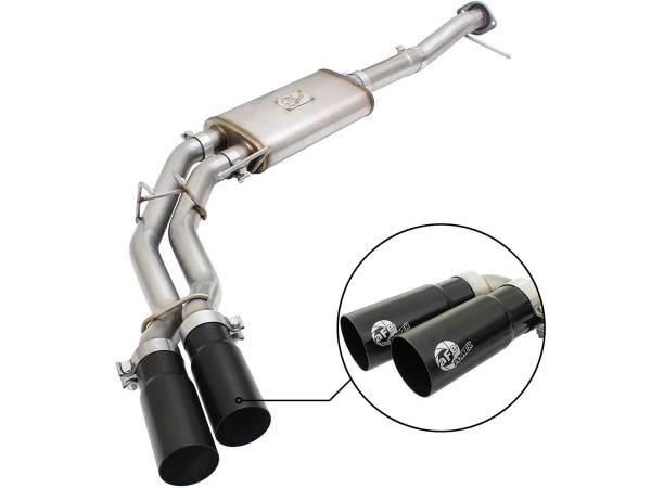 aFe Power - aFe Power Rebel Series 3 IN to 2-1/2 IN 409 Stainless Steel Cat-Back Exhaust w/Black Tip Ford F-150 09-14 V8-4.6L/5.4L/5.0L - 49-43080-B - Image 1