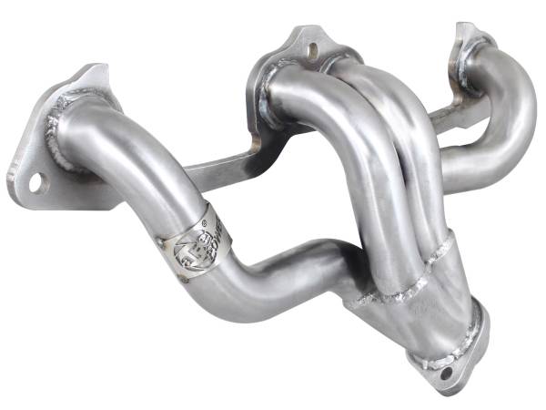 aFe Power - aFe Power Twisted Steel 409 Stainless Steel Shorty Header Jeep Cherokee (XJ)/Wrangler (YJ/TJ) 91-02 L4-2.5L - 48-46206 - Image 1