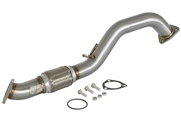 aFe Power - aFe Power Twisted Steel 2-1/2 IN 304 Stainless Steel Race Series Mid-Pipe  Honda Civic / Civic Si 16-21 L4-1.5L (t) - 48-36605 - Image 1