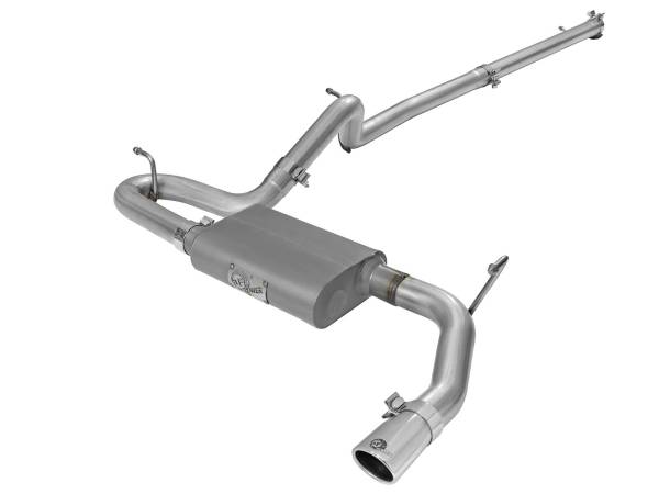 aFe Power - aFe Power Scorpion 2-1/2 IN Aluminized Steel Cat-Back Exhaust System w/ Polished Tip Jeep Wrangler (JK) 07-18 V6-3.6L/3.8L - 49-08044-1P - Image 1