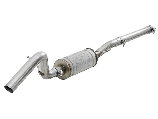 aFe Power - aFe Power MACH Force-Xp 2-1/2 IN 409 Stainless Steel Cat-Back Mid-Pipe w/ Muffler Jeep Wrangler (JK) 07-18 V6-3.6L/3.8L - 49-48063 - Image 1