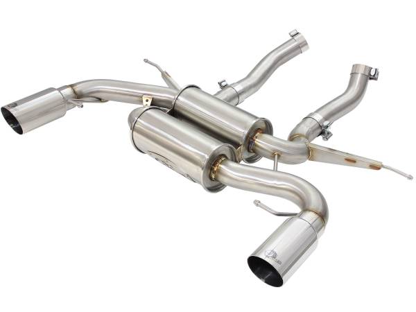 aFe Power - aFe Power MACH Force-Xp 2-1/2in Stainless Steel Downpipe-Back Exhaust Sys w/Polished Tip BMW 335i (E90/92/93) 07-13 L6-3.0L (t) N54/N55 - 49-36327-P - Image 1