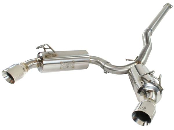 aFe Power - aFe Power Takeda 3 IN to 2-1/2 IN 304 Stainless Steel Cat-Back Exhaust w/ Polished Tips Mitsubishi Lancer EVO X 08-15 L4-2.0L (t) - 49-36701 - Image 1