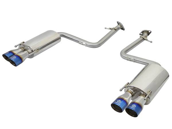 aFe Power - aFe Power Takeda 2 IN 304 Stainless Steel Axle-Back Exhaust System w/ Blue Flame Tip Lexus RC200t 16-17 /RC300 18-23 L4-2.0L (t)/RC350 15-23 V6-3.5L - 49-36037-L - Image 1