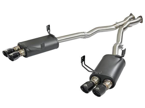 aFe Power - aFe Power MACH Force-Xp 2-1/2 in 304 Stainless Steel Cat-Back Exhaust w/Black Tips BMW Z4 M (E85/86) 06-08 L6-3.2L S54 - 49-36339-B - Image 1
