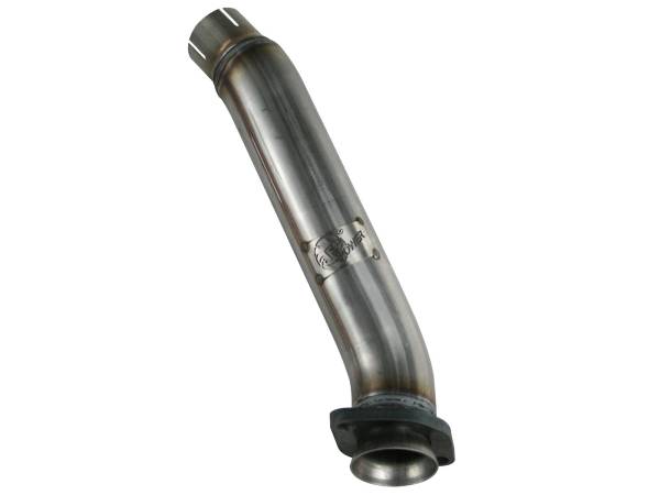 aFe Power - aFe Power Twisted Steel 2-1/2 IN 409 Stainless Steel Loop-Delete Downpipe Jeep Wrangler (JK) 12-18 V6-3.6L - 48-46209 - Image 1