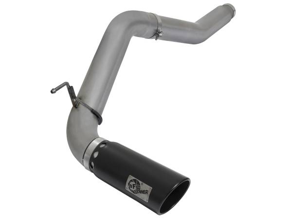 aFe Power - aFe Power Large Bore-HD 5 IN DPF-Back Stainless Steel Exhaust System w/Black Tip Nissan Titan XD 16-19 V8-5.0L (td) - 49-46112-B - Image 1