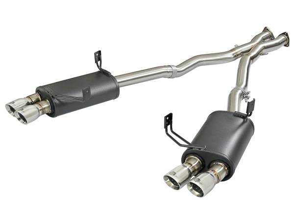 aFe Power - aFe Power MACH Force-Xp 2-1/2 in 304 Stainless Steel Cat-Back Exhaust w/Polished Tips BMW Z4 M (E85/86) 06-08 L6-3.2L S54 - 49-36339-P - Image 1