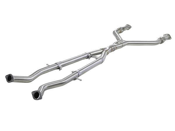 aFe Power - aFe Power Takeda 2-1/2 IN to 3 IN 304 Stainless Steel Y-Pipe Infiniti Q50/Q60 16-23 V6-3.0L (tt) - 49-36131 - Image 1
