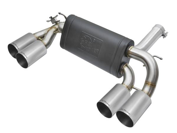 aFe Power - aFe Power MACH Force-Xp 3 to 2-1/2in 304 Stainless Steel Axle-Back Exhaust w/Polished Tip BMW M2 (F87) 16-18 L6-3.0L (t) N55 - 49-36333-P - Image 1