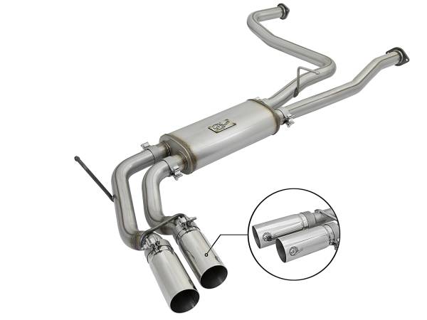 aFe Power - aFe Power Rebel Series 2-1/2" Cat-Back Exhaust System w/ Polished Tip Nissan Titan 17-23 V8-5.6L - 49-46126-P - Image 1