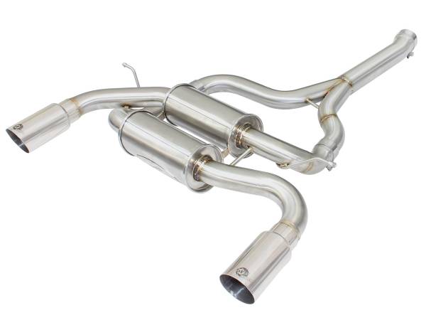 aFe Power - aFe Power MACH Force-Xp 2-1/2 IN Stainless Steel Axle-Back Exhaust w/Polished Tip BMW 335i (F30) 12-15/435i (F32/F33) 14-16 L6-3.0L (t) N55 - 49-36325-P - Image 1