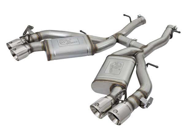 aFe Power - aFe Power MACH Force-Xp 3 IN 304 Stainless Steel Axle-Back Exhaust System w/Polished Tip Chevrolet Camaro SS 16-23 V8-6.2L (sc) M/T - 49-34068-P - Image 1