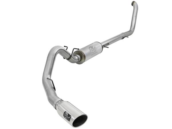 aFe Power - aFe Power Large Bore-HD 4 IN 409 Stainless Steel Turbo-Back Exhaust System w/ Polished Tip Ford Excursion 00-03 V8-7.3L (td) - 49-43008-P - Image 1